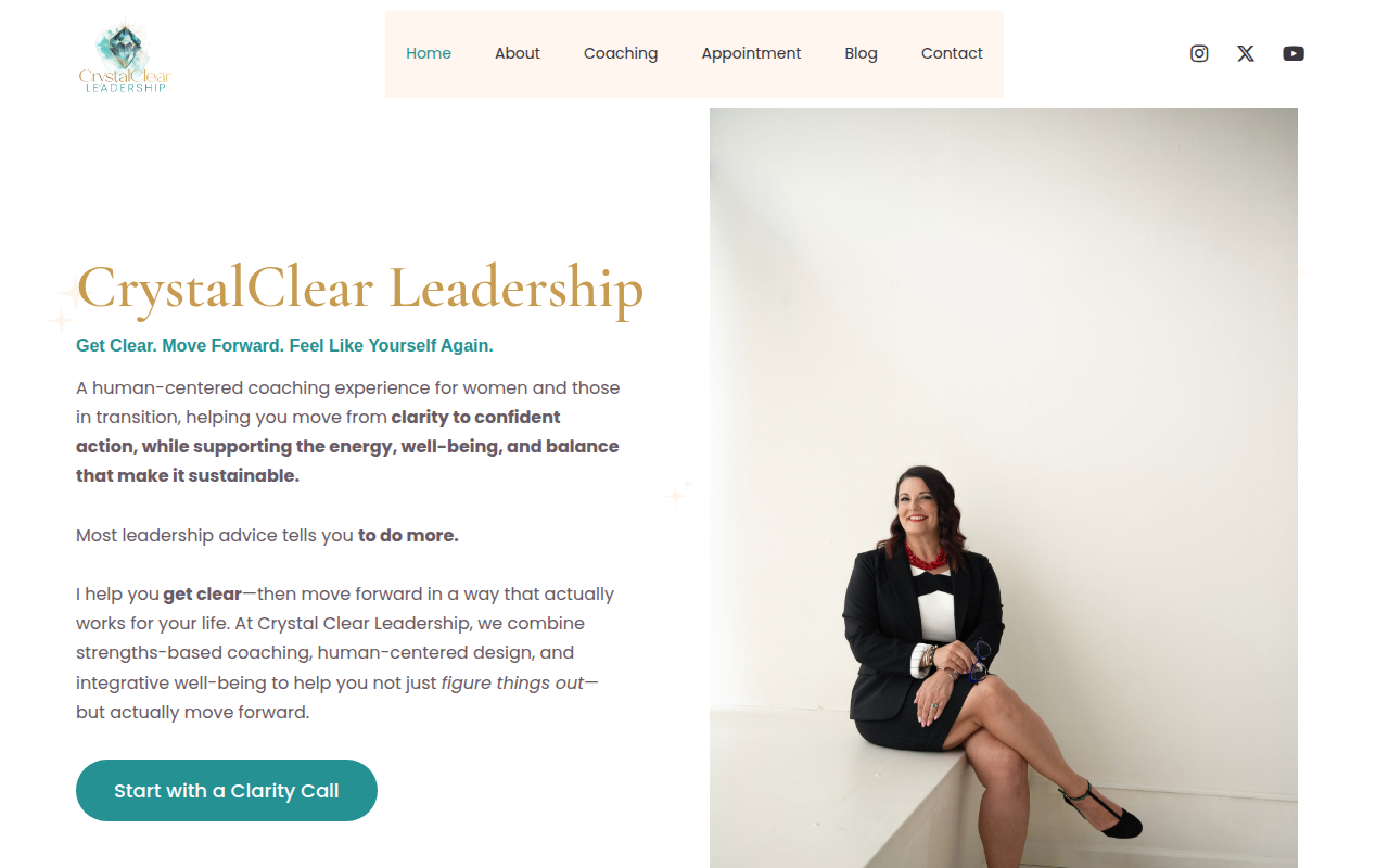 CrystalClear Leadership website
